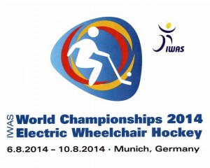 Logo Weltmeisterschaft 2014 im Elektro-Rollstuhl-Hockey