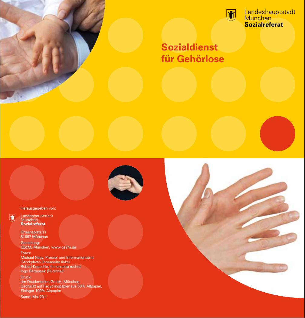Faltblatt des Sozialdienstes für Gehörlose